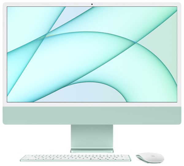 Apple 24-inch iMac with Retina 4.5K display: Apple M1 with 8-core CPU and 7-core GPU, 256GB - Green