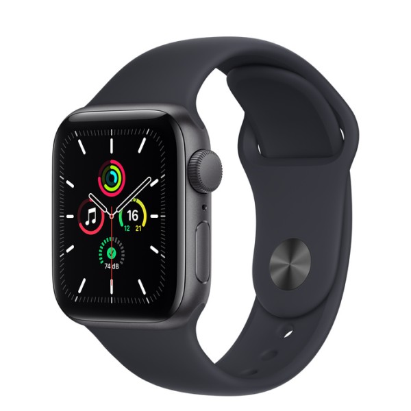 Apple Watch SE 2021 Aluminium 40mm Cellular SpaceGrau Sportarmband mitternacht