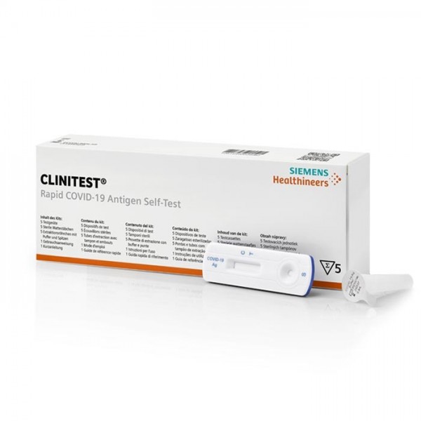 Siemens Healthcare CLINITEST Rapid COVID-19 Antigen-Schnelltest 5 Stk., erkennt Omikron BA4/BA5