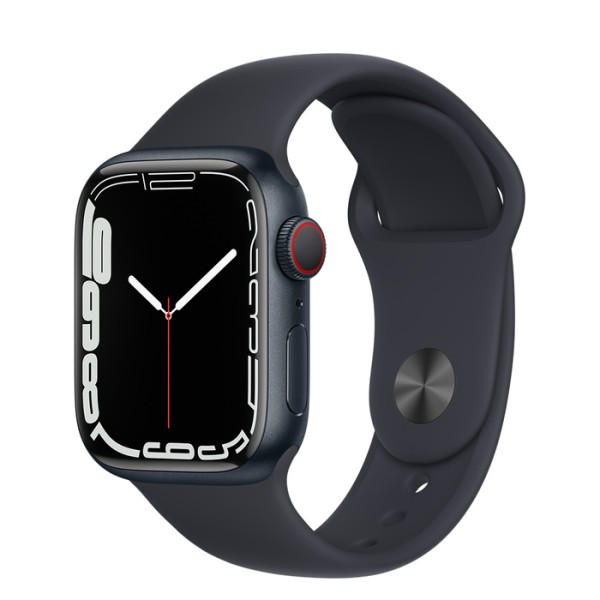 Apple Watch S7 Aluminium 41mm Cellular Mitternacht - Sportarmband mitternacht