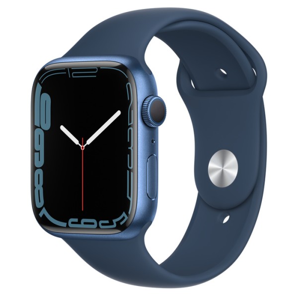 Apple Watch S7 Aluminium 45mm Cellular Blau - Sportarmband abyssblau