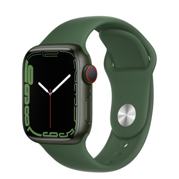 Apple Watch S7 Aluminium 41mm Grün - Sportarmband klee